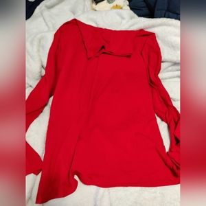 Red turtleneck